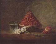 Jean Baptiste Simeon Chardin Still Life with Basket of Strawberries (mk08) china oil painting reproduction